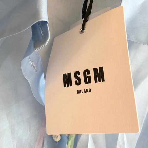 MSGM Camicia Shirt IN SKY button up top - Picture 7 of 10